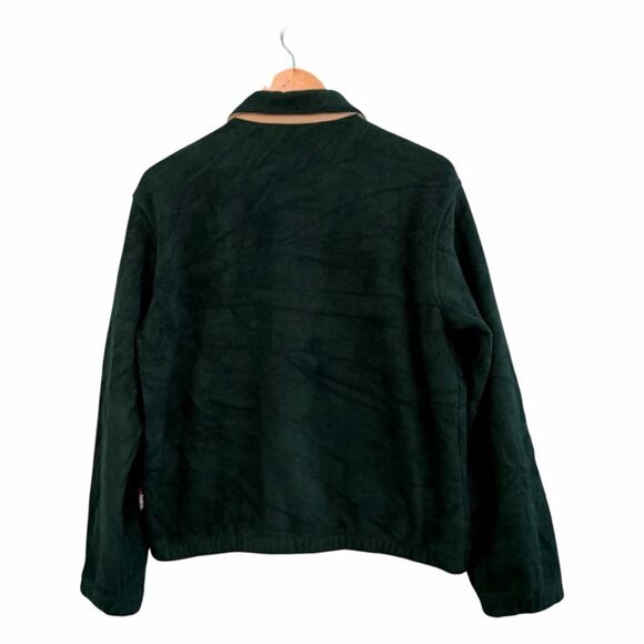 Vintage 90s Polo Ralph Lauren Polartec Teddy Fleece Jacket Hunter Green Full Zip - Picture 3 of 9